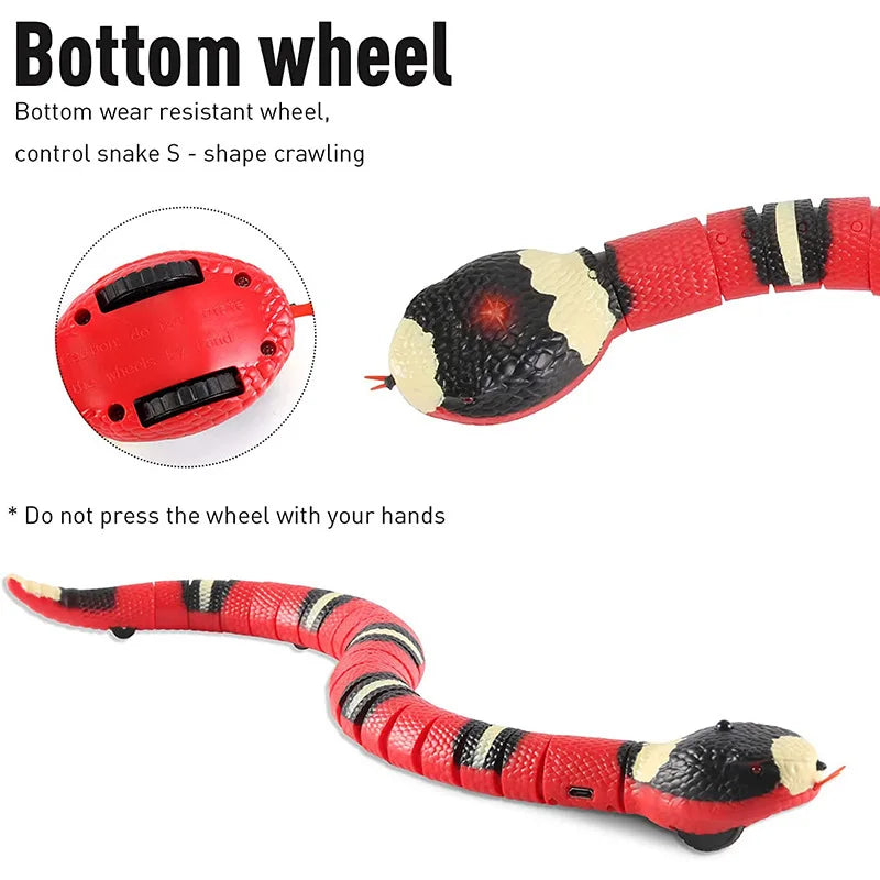 Smart Sensing Snake Cat Toy – USB Rechargeable Interactive Teaser for Cats