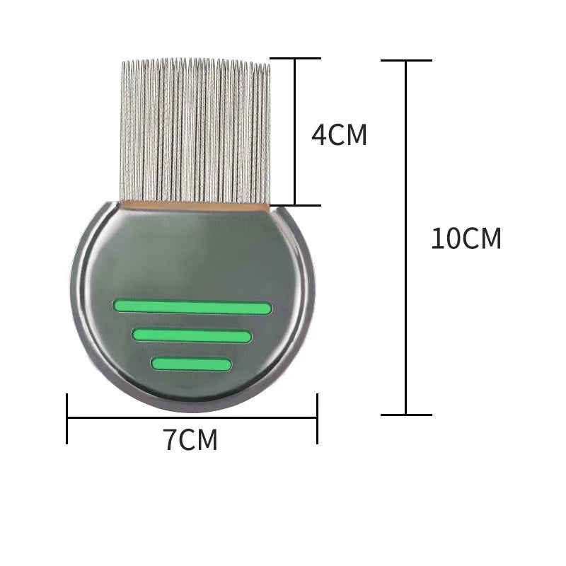 Stainless Steel Lice & Flea Comb – Metal Teeth Nit Remover for Pets, Adults & Kids