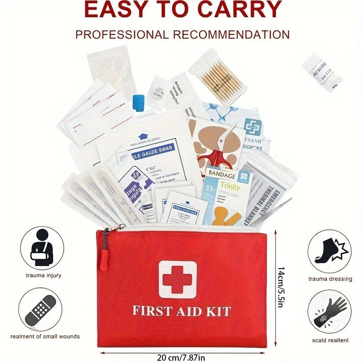 Multi-Purpose First Aid Kit – Portable Emergency Medical Kit for Hiking, Hunting, Camping & Travel (Small/Large Sizes)