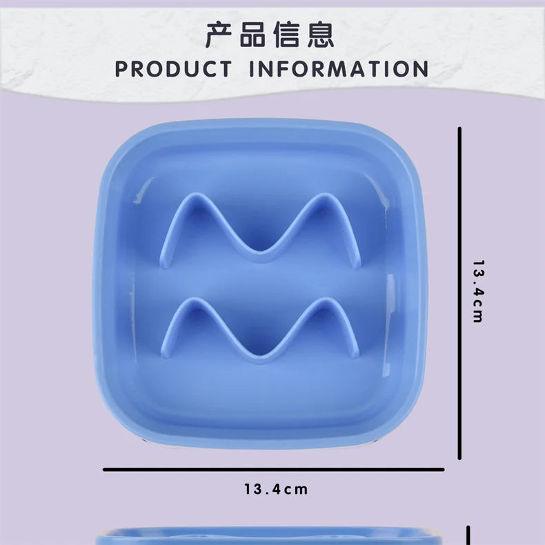 Colorful Slow Feeder Bowl for Cats & Dogs – Anti-Choking Puzzle Food Bowl for Anxiety Relief & Healthy Eating