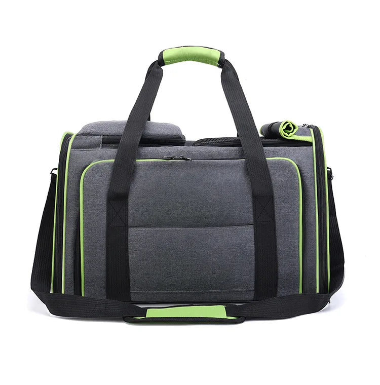 Foldable Large Capacity Pet Carrier Bag – Breathable Expandable Cat & Small Dog Travel Tote