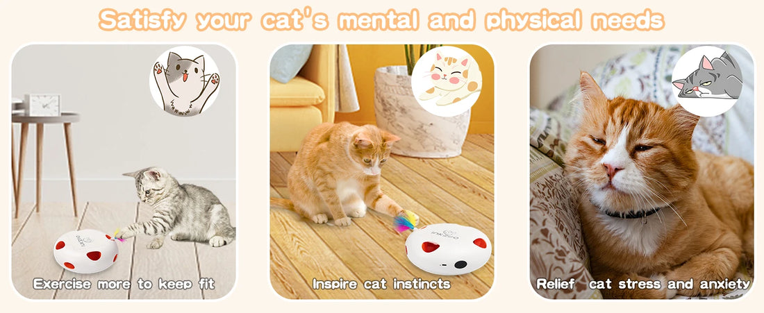 INKZOO 7-Hole Interactive Cat Toy – Automatic Mice Whack-A-Mole for Cats & Kittens