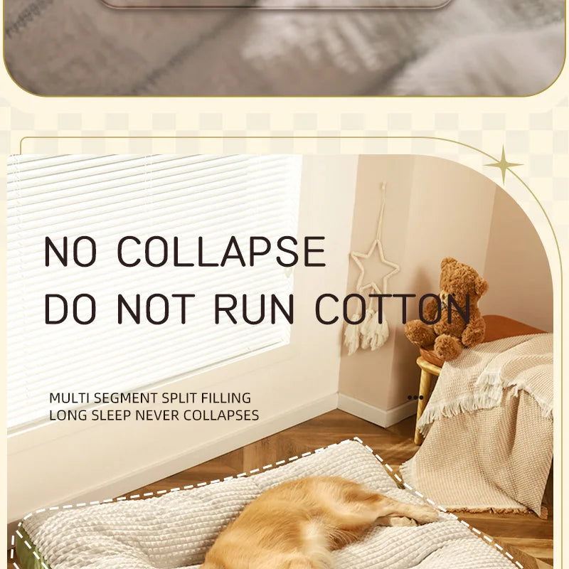 HOOPET Warm Dog Sleeping Bed – Soft Fleece Detachable Blanket Cushion for Small, Medium & Large Dogs