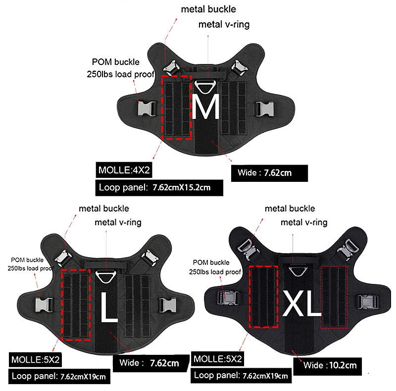 🐾 Tactical Military Dog Harness & Leash Set – All Breeds Training Vest for Outdoor Adventures