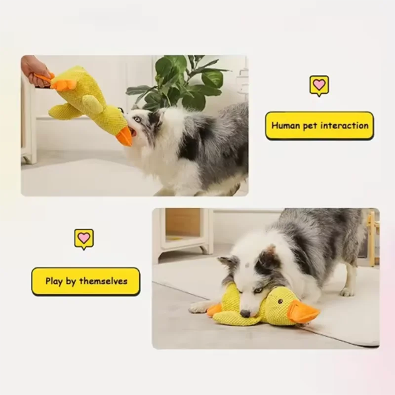 Stomping Duck Plush Dog Toy – Bite-Resistant Chew Toy for Large Dogs