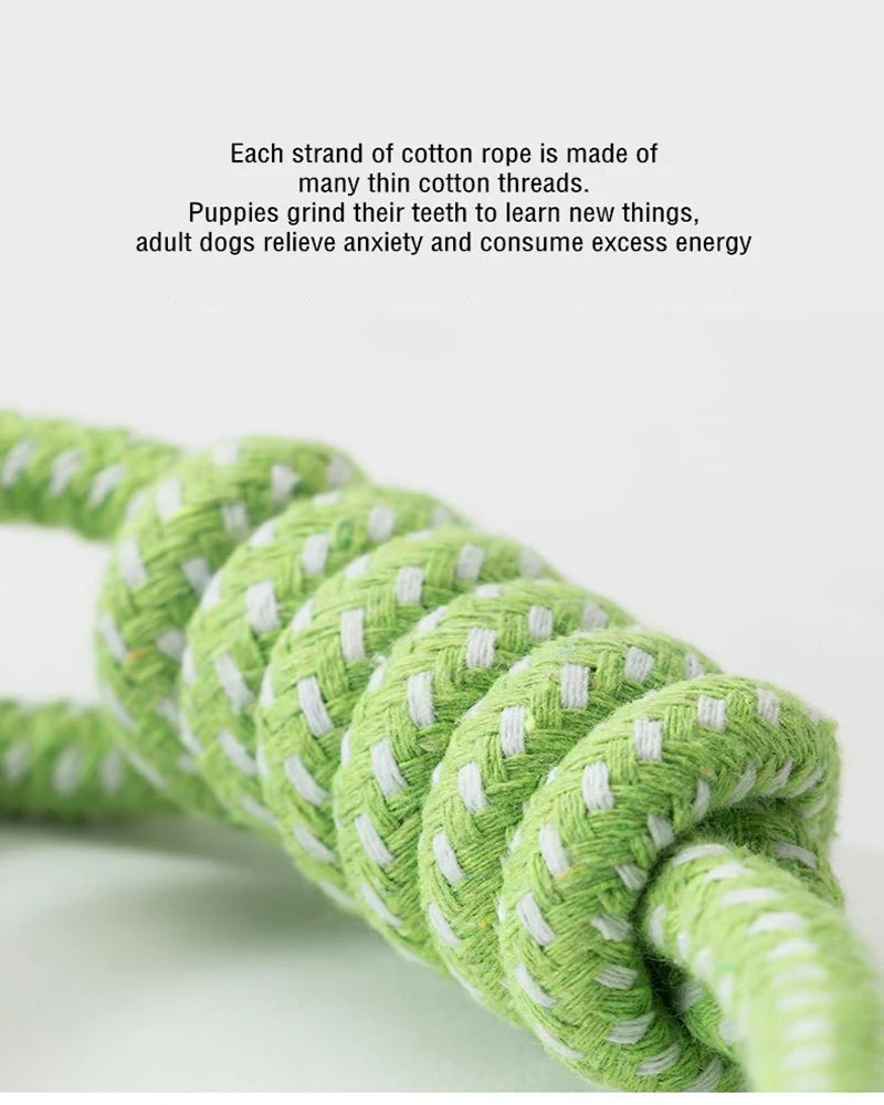 Mini Cotton Rope Dog Ball – Interactive Chew & Toothbrush Toy for Puppies