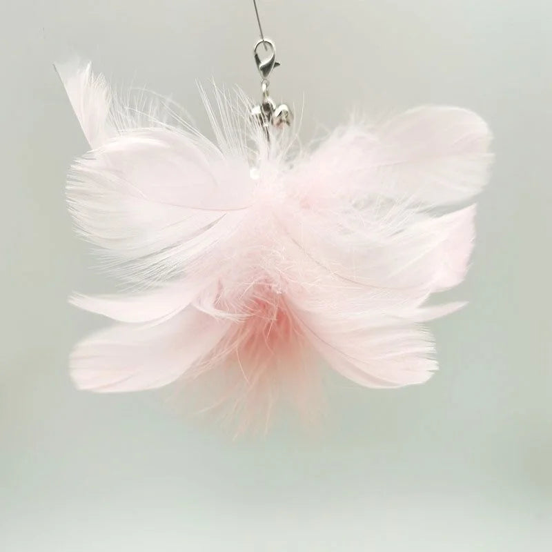 Hands-Free Bird & Feather Cat Wand – Suction Cup Interactive Toy with Bell