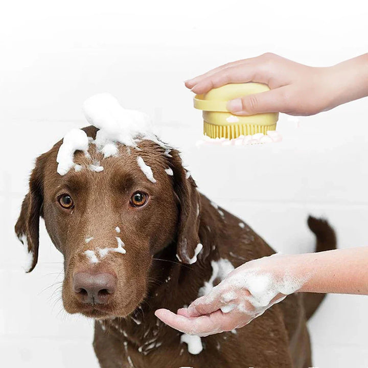 Soft Silicone Pet Bath Massage Brush – Multifunctional Grooming Tool for Dogs & Cats