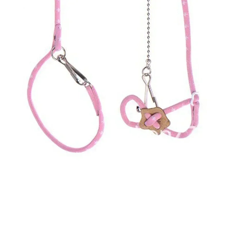 Adjustable Soft Strap Leash for Small Pets – Bird, Parrot, Hamster, Ferret, Rat, Guinea Pig