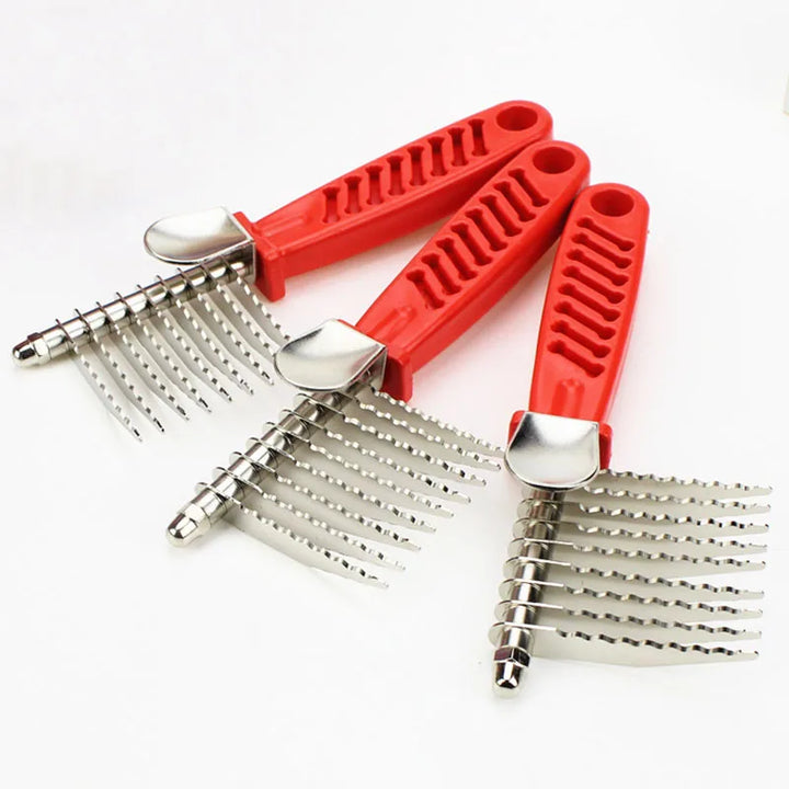 Open-Knot Dematting Comb & Razor Rake – Gentle Grooming Tool to Remove Knots, Mats & Tangles for Dogs & Cats