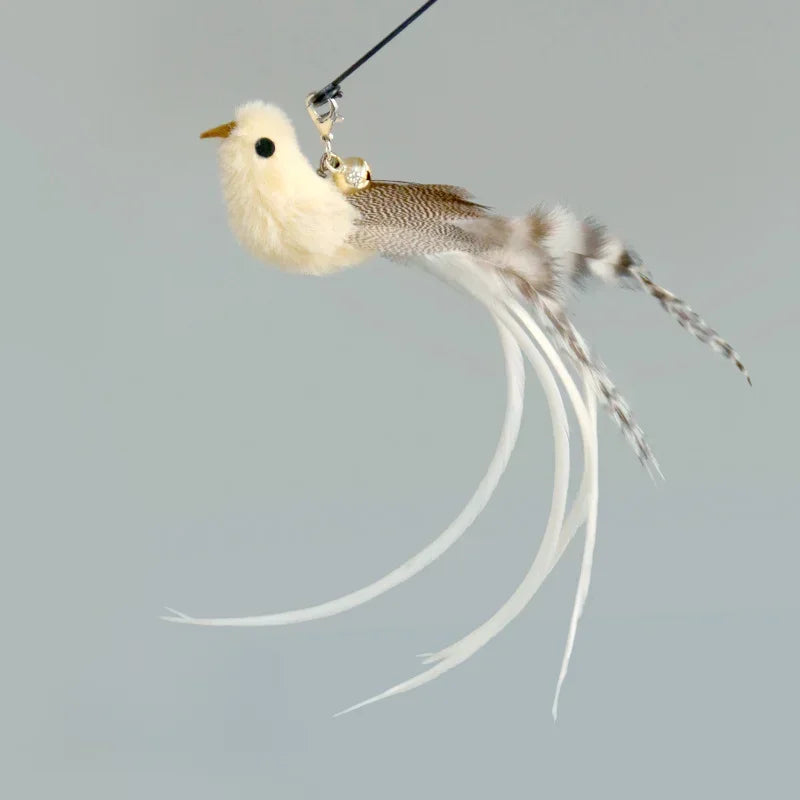 Hands-Free Cat Wand Toy with Feather & Bell – Suction Cup Interactive Toy for Kittens & Cats