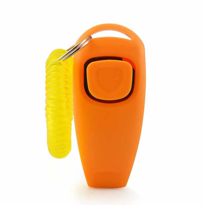 2-in-1 Pet Clicker & Dog Training Whistle with Key Ring – Obedience Training Tool for Dogs & Cats