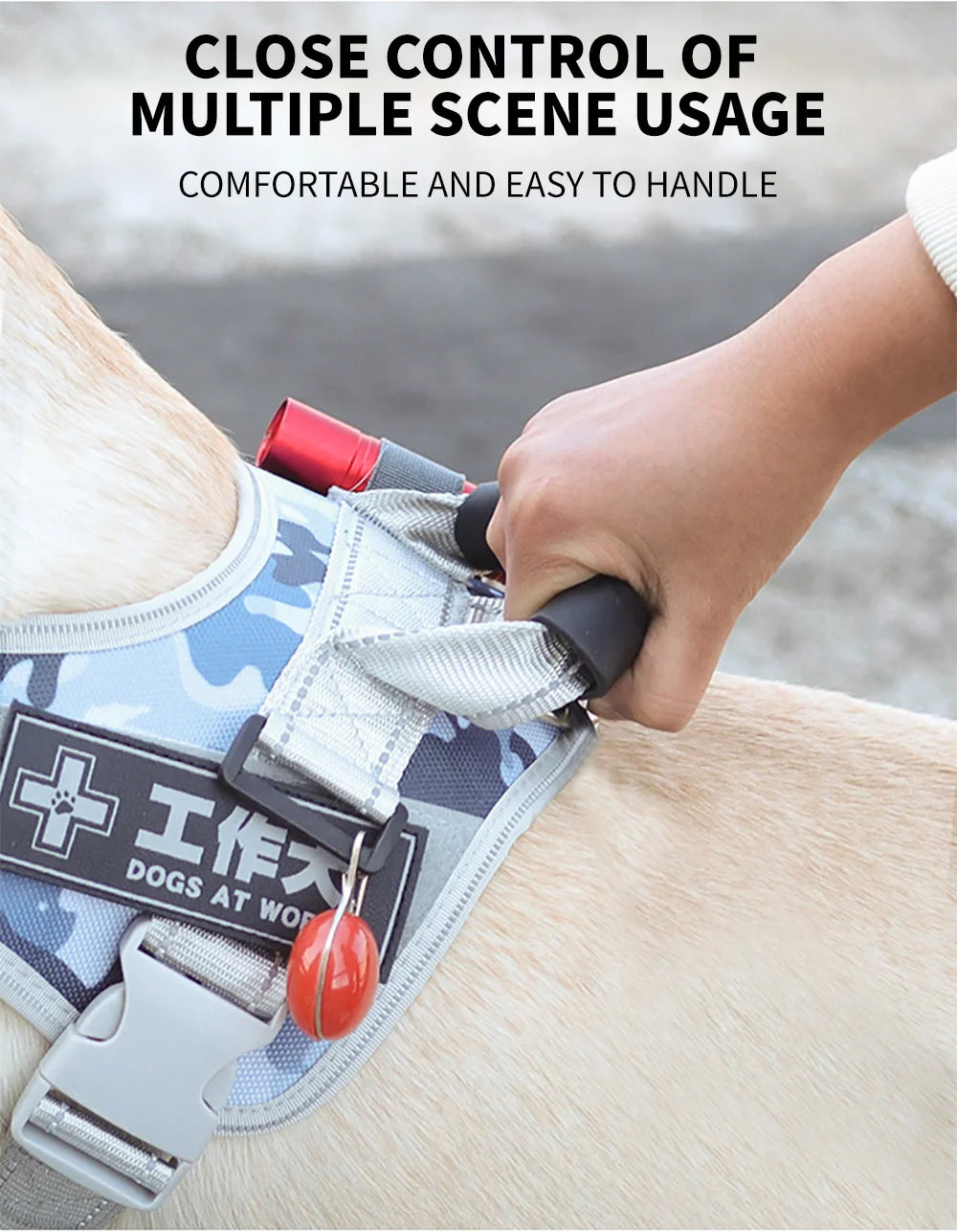 🐾 Multifunctional Reflective Dog Harness – Outdoor Training & Comfort Vest for Medium & Large Dogs