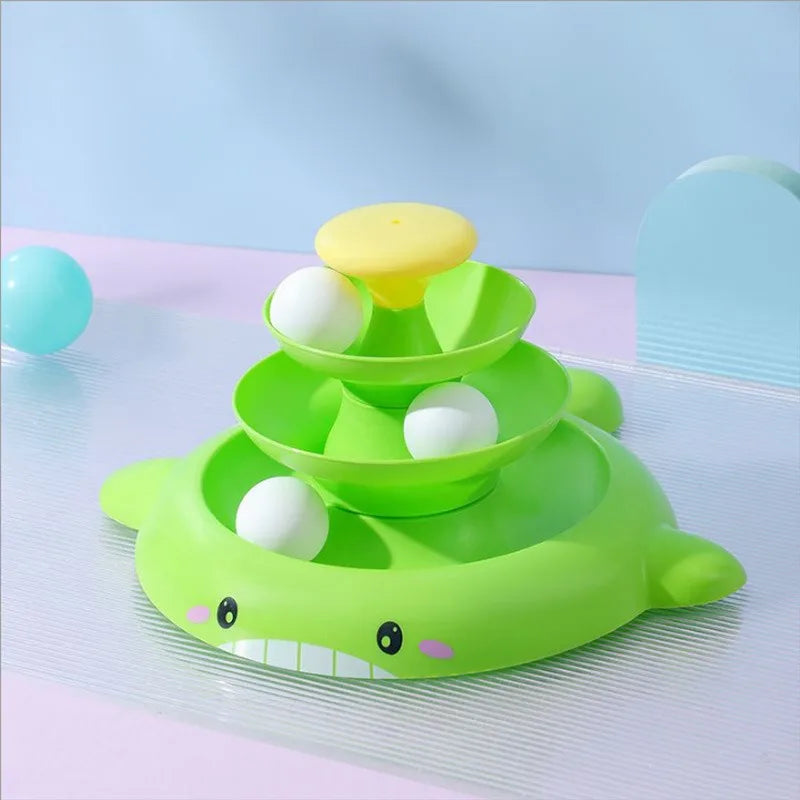 Self-Amusement Cat Turntable Toy – Automatic Fun Cat Ball & Stick Toy