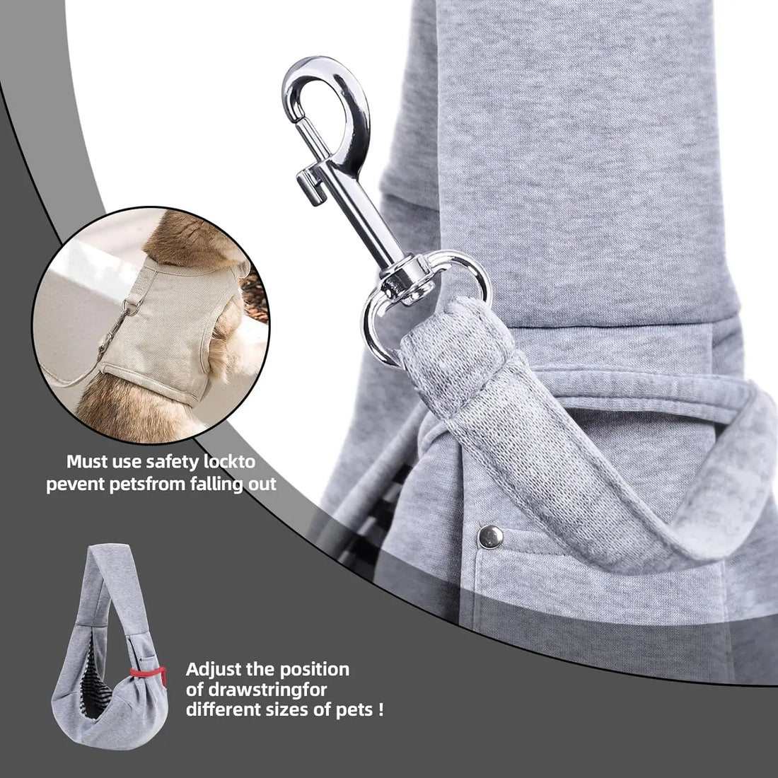 Cotton Dog Sling Carrier Bag – Comfortable Crossbody Pet Carrying Bag for Small Dogs & Cats, Travel Shoulder Tote