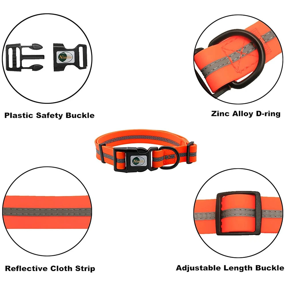 🐶 Waterproof Adjustable Dog Collar – Soft, Durable & Reflective (S/M/L)