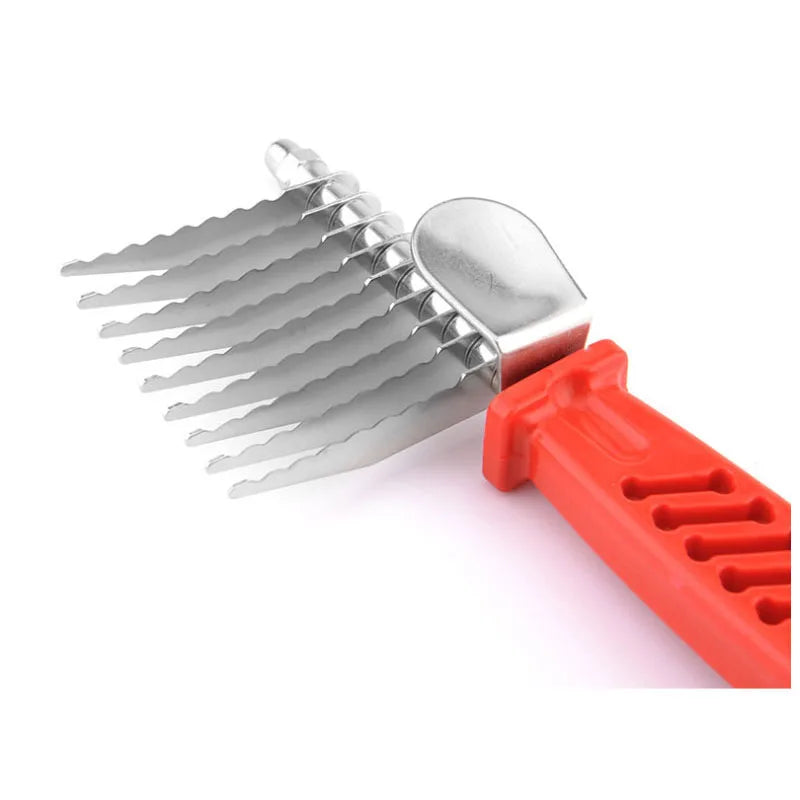 Open-Knot Dematting Comb & Razor Rake – Gentle Grooming Tool to Remove Knots, Mats & Tangles for Dogs & Cats