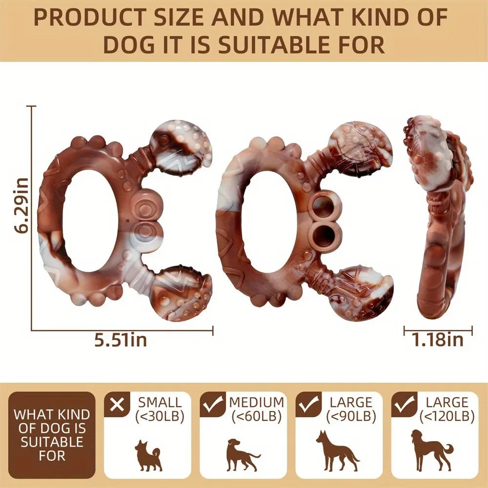 Rabbit-Shaped Nylon Dog Chew Toy – Indestructible Beef Flavor 🐇🍖