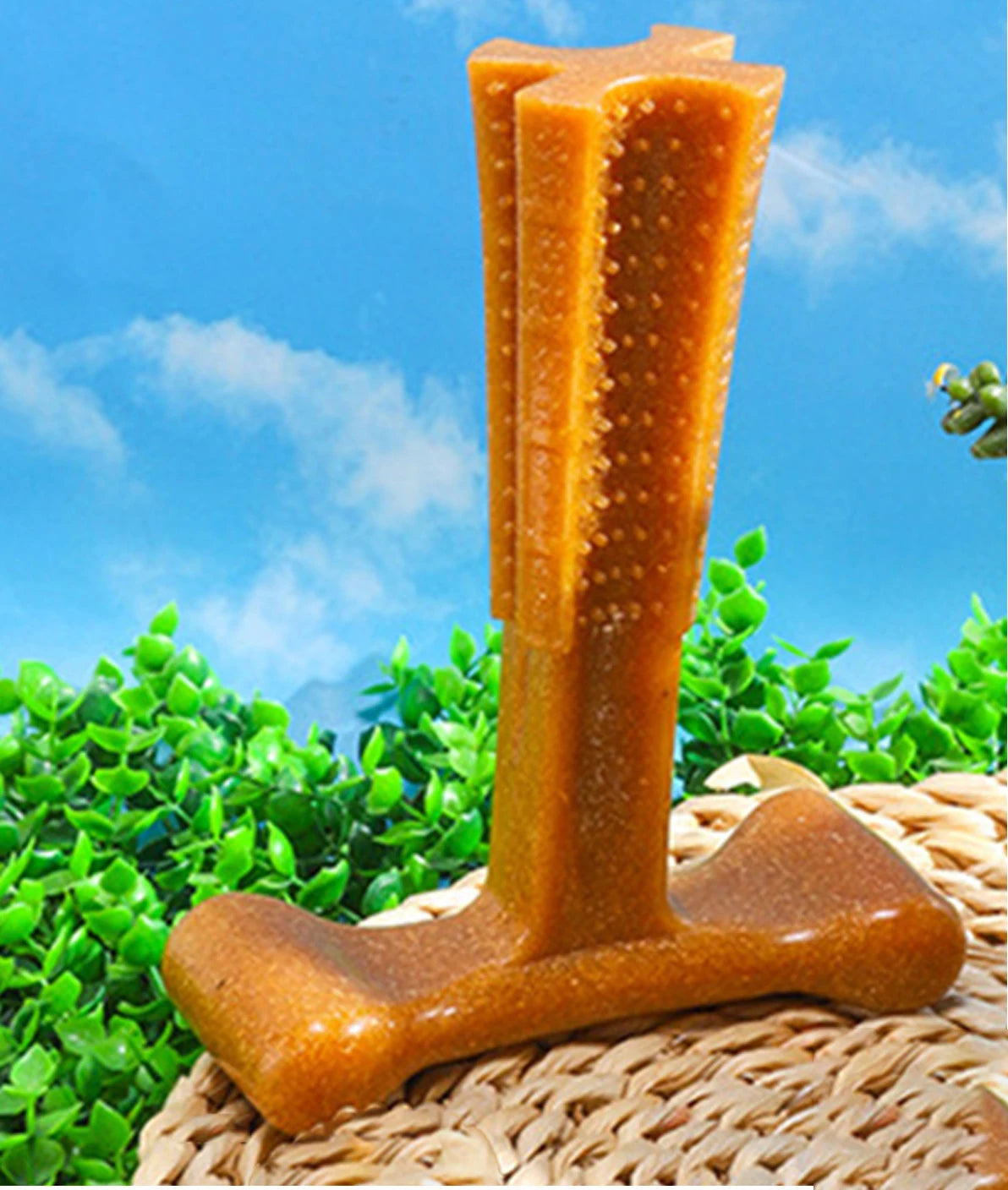 Durable Dog Chew Toys – Oral Care Teething Toy for Puppies & Mild Chewers, Teeth Cleaning Dental Toy