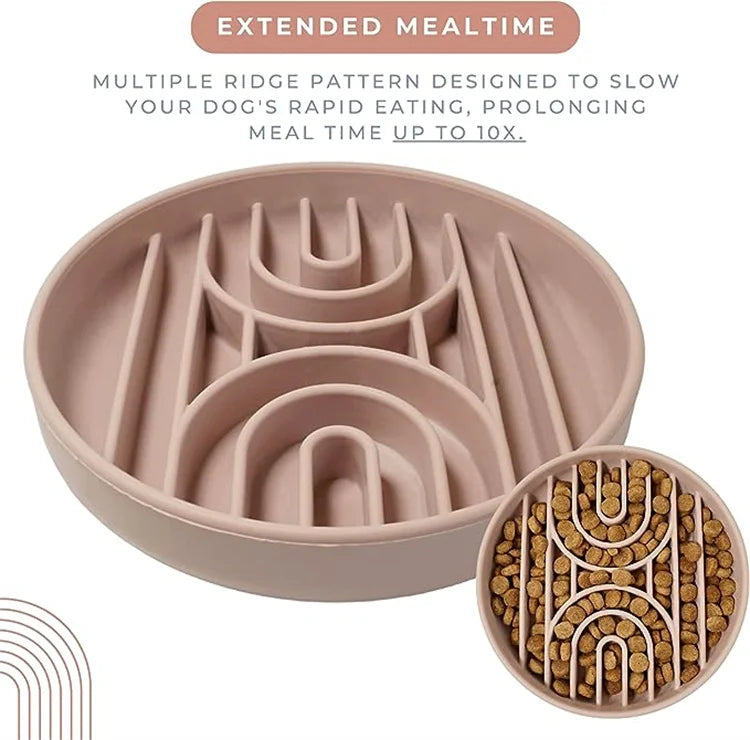Slow Feeder Pet Bowl – Anti-Slip & Anti-Choking for Cats & Puppies 🐾🍽️