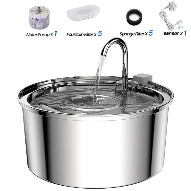 🐾 Replacement Filters for Stainless Steel Cat Water Fountain – Activated Carbon & Sponge Elements