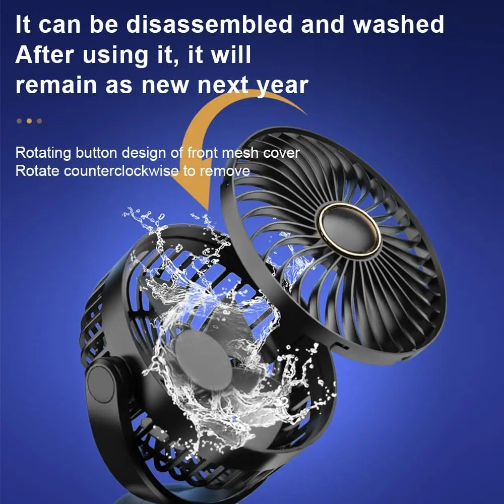 Portable USB Personal Fan for Home, Office, Travel, Bed, Stroller, Camping & Golf Cart