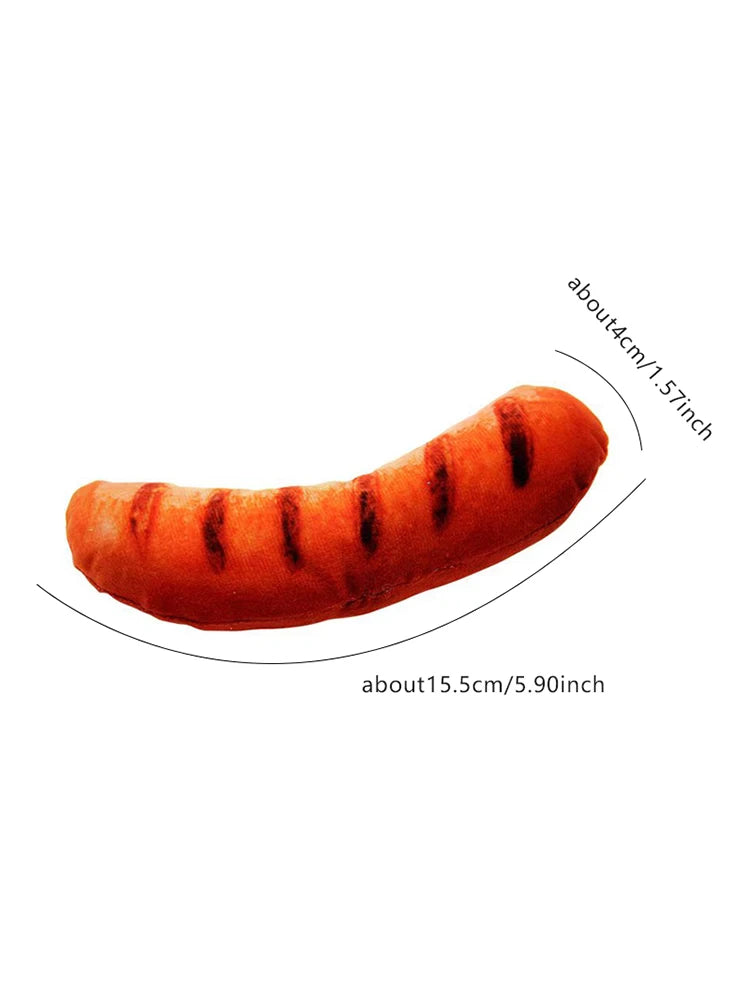 Meat Plush Dog Toy – Squeaky, Bite-Resistant Chew 🍖🐾