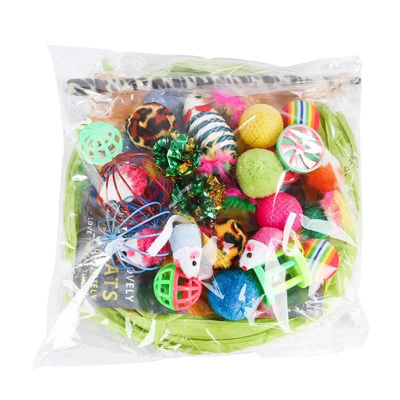 Kitten Toys Variety Pack – Cat Sticks, Mice & Balls