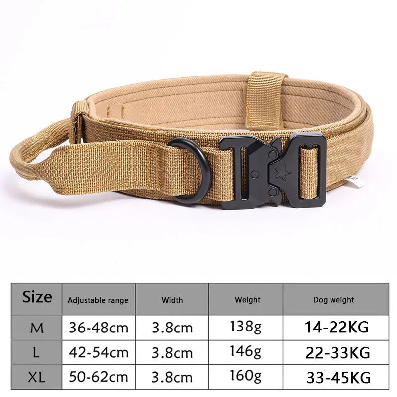 Adjustable Tactical Dog Collar & Traction Rope