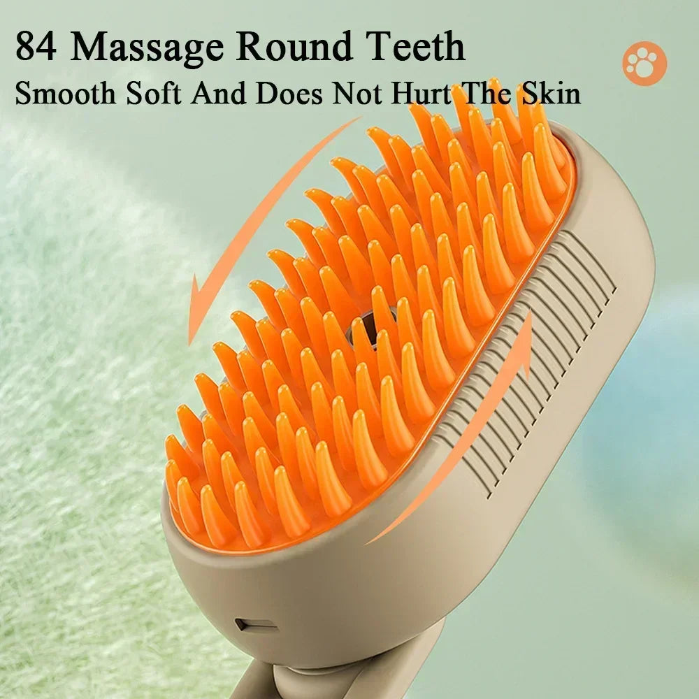 🐱 Spray Cat Brush 3-in-1 – Steamy Electric Dog & Cat Grooming Comb with Hair Removal & Massage