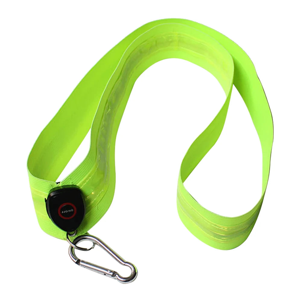 🔦 LED Reflective Running Belt with Illuminated Shoulder Straps – USB Rechargeable Night Safety Gear