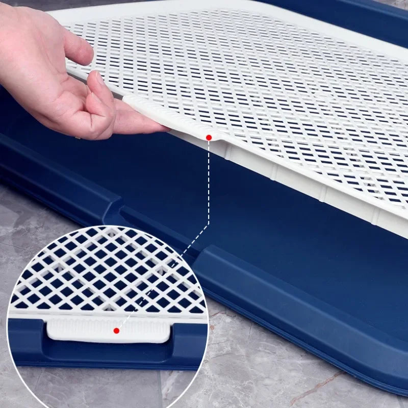 Extra Large Dog Toilet Tray – Splash-Proof, Reusable & Easy-to-Clean Indoor Pet Potty Training Pad Holder