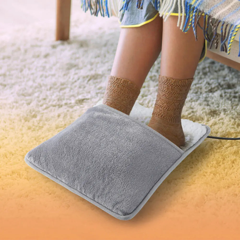 🔥 Winter Electric Foot Heating Pad – USB Powered, Plush Thermal Mat for Home & Office