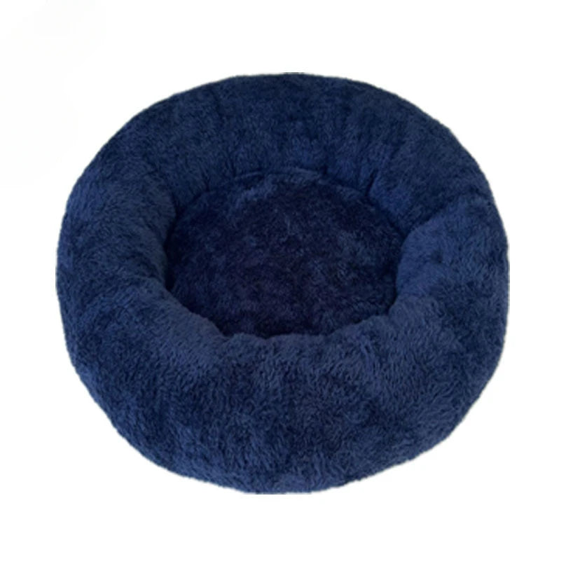 Home Plush Pet Nest – Warm Detachable & Washable Round Cat & Dog Bed