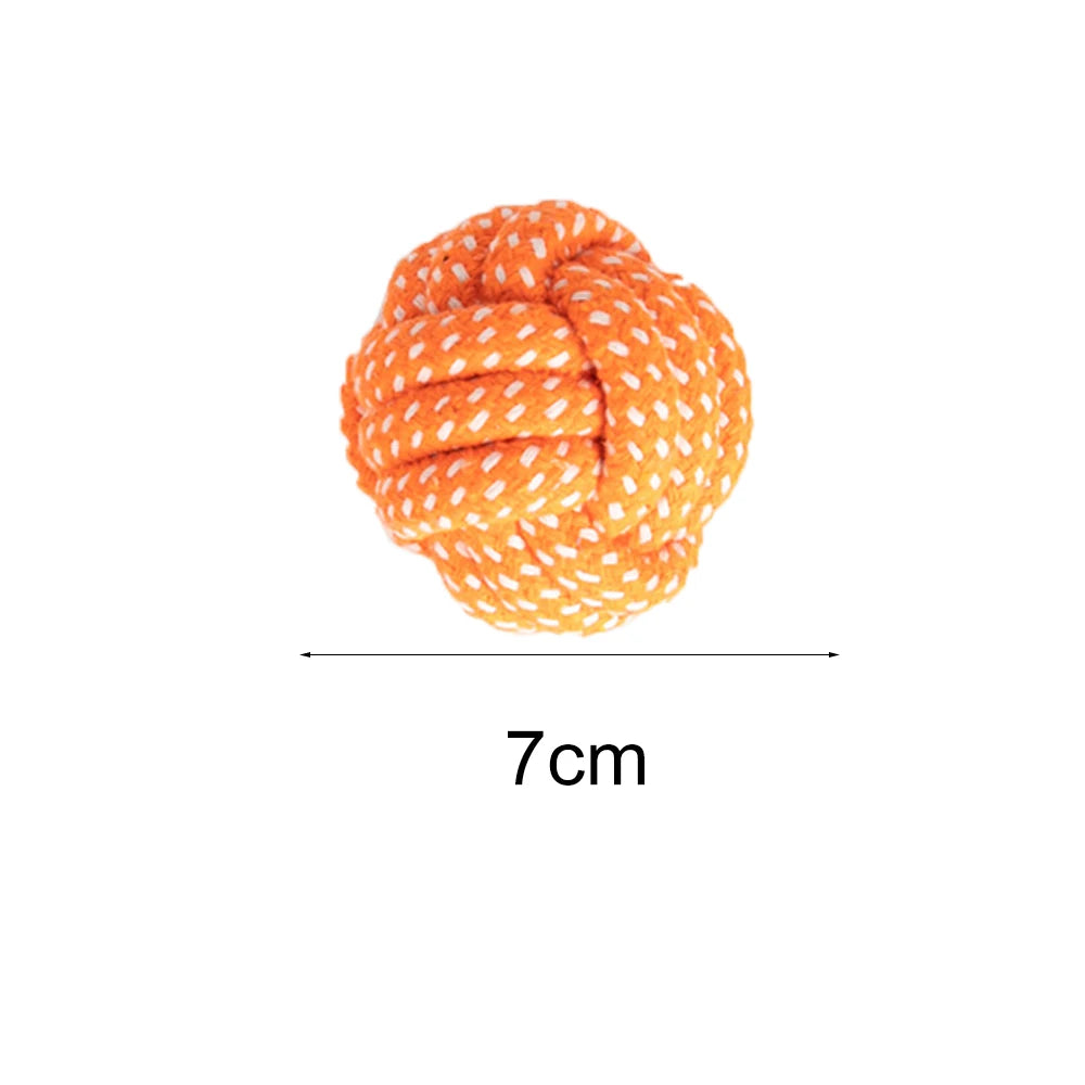 Rope Ball Dog Toy – Durable Cotton Chew & Tooth Cleaning 🐾⚽