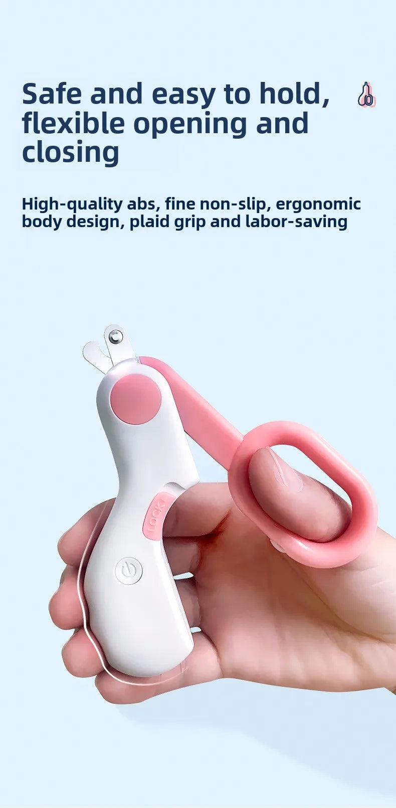 💡 LED Illuminate Blood Line Pet Nail Clippers – Safe, Precise Grooming for Dogs & Cats