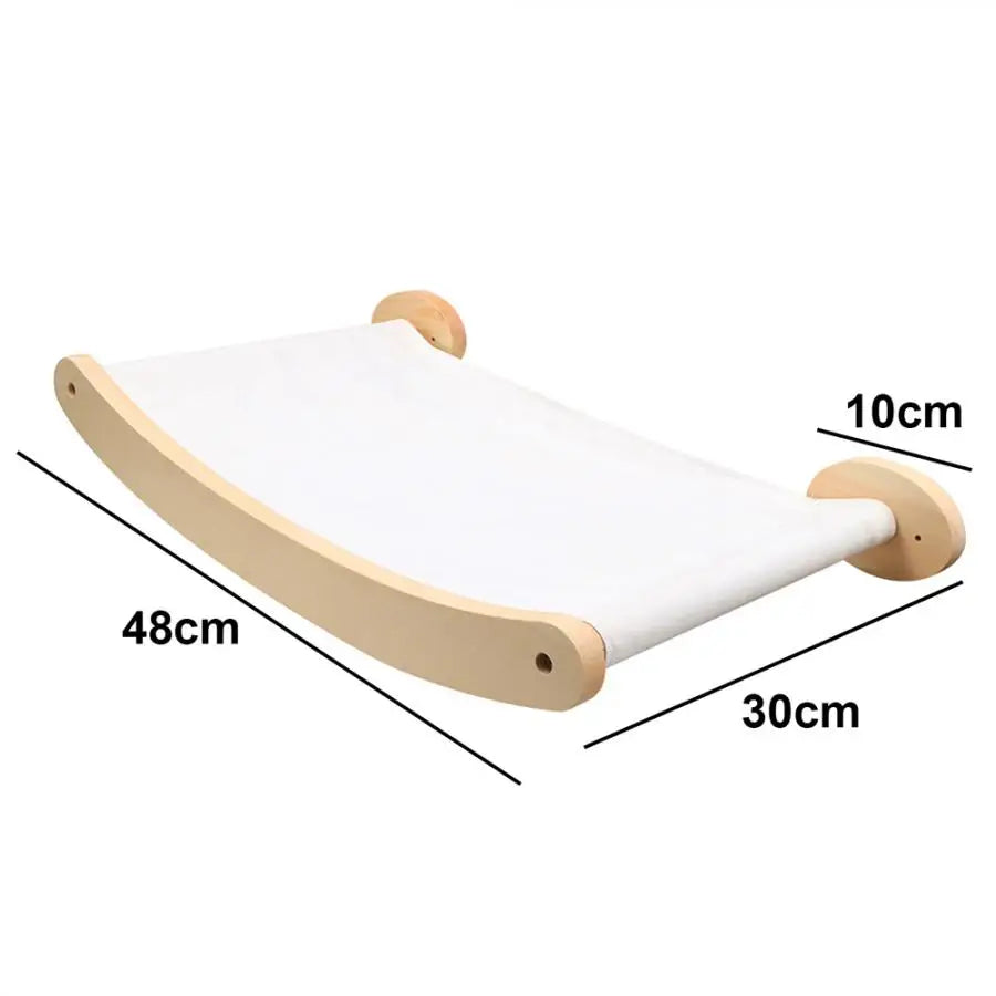 Cat Tree Wall Mounted Climbing Shelves – Wooden Hammock, Ladder & Bridge Indoor Cat Playground 🐾