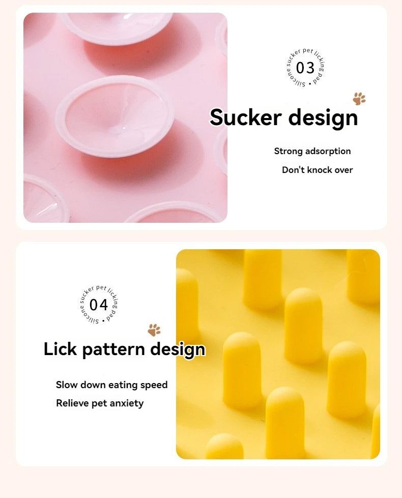 🌼 Pet Supplies Cat & Dog Licking Pad – Pentagram & Sunflower Silicone Slow Feeder Mat